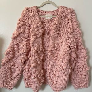 Pink bobble cardigan, size S/M